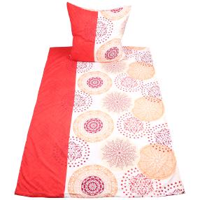 AllSeasons Bettwäsche 2tlg. Kreise rot-orange