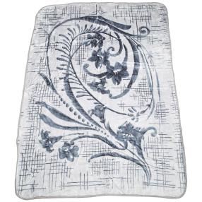 WinterDreams Decke grau floral 150x200cm