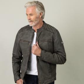 OTTO KERN Herren-Lederjacke 'Stanton' taupe