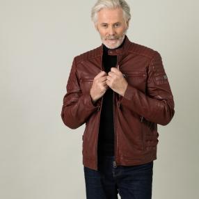 OTTO KERN Herren-Lederjacke 'Francis' dunkelrot