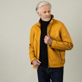 OTTO KERN Herren-Lederjacke 'Ben' senfgelb