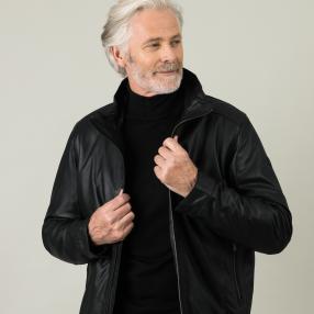 bugatti Herren-Lederjacke 'Lukus' schwarz