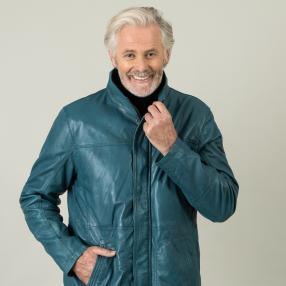 bugatti Herren-Lederjacke 'Loris' petrol
