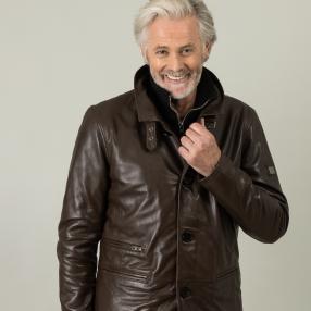 OTTO KERN Herren-Lederjacke 'Steffen' dunkelbraun