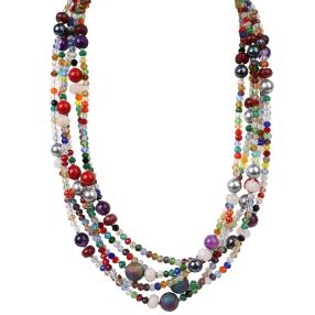 Collier mehrreihig Muschelkernperlen