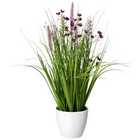 Blüten-Gras-Mix grün/lila, ca. 46 cm