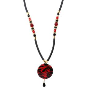 Murano Collier Rosso Tigrato