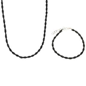 Set Collier+Armband Spinell 2-reihig