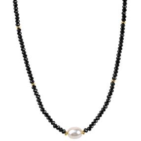 Collier Spinell + Süßwasserzuchtperle