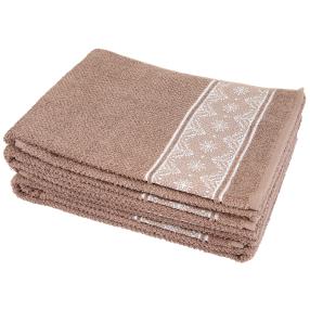Handtuch 4tlg. Ornament braun