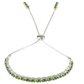 Armband 925 Sterling Silber Chromdiopsid