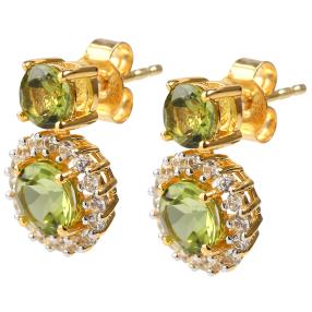 Ohrhänger 925 St. Silber vergoldet Peridot
