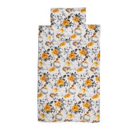 AllSeasons Bettwäsche 2tlg. floral weiß-gelb