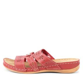 Damenpantoletten rot