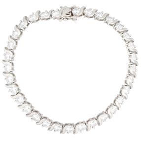Tennisarmband 925 Silber rhodiniert Zirkonia