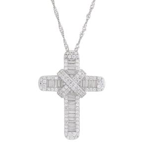 Kette + Anhänger 925 Silber rhodiniert Zirkonia