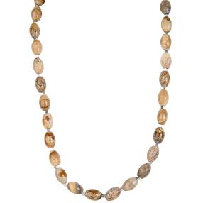 Collier Jaspis, ca. 180ct
