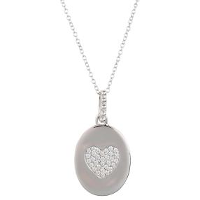 Kette+Herzanhänger 925 Silber Zirkonia zur Wahl
