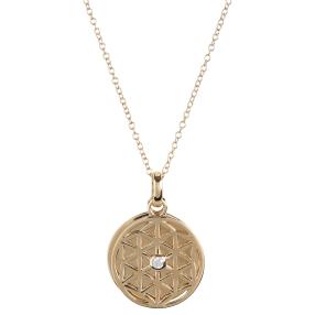 Kette+Anhänger 925 Silber vergoldet Zirkonia