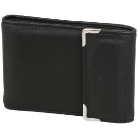 Leder Kartenetui RFID schwarz