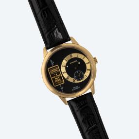 DUXOT Herrenuhr, 1g 999.9 Goldbarren, Quarzwerk