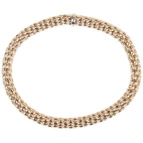 Armband 585 Gold bicolor flexibel, ca.19 cm