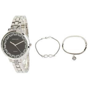 Excellanc Geschenkset Damen, versilbert/schwarz