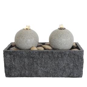 LED-Brunnen Rechteck grau, ca. 35,8x17x21,3cm