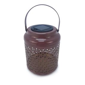 Solar-Outdoor-Laterne, dunkelrosa