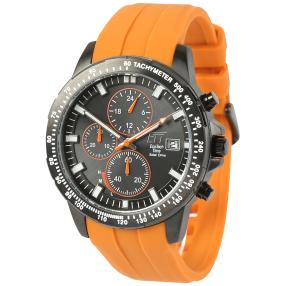 ETT Herrenuhr, Solar-Chronograph, Silikonband