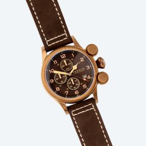 PÉGOUD Herrenuhr "Onduleur Chronograph", braun