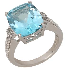 Ring 925 Sterling Silber Sky Blue Topas behandelt
