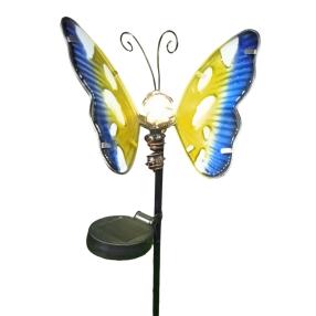 LED-Solar Schmetterling gelb, ca. 40 cm
