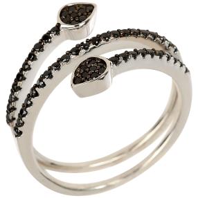 Ring 925 Sterling Silber Spinell Spirale