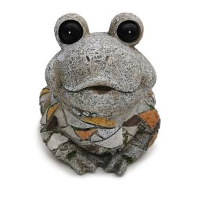Pflanztopf Frosch grau Steinoptik