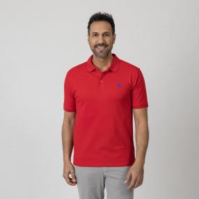 U.S. POLO ASSN. Herren-Poloshirt Basic rot