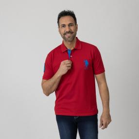 U.S. POLO ASSN. Herren-Poloshirt dunkelrot