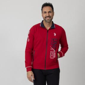 U.S. POLO ASSN. Herren Sweat-Jacke dunkelrot