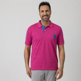 U.S. POLO ASSN. Herren-Poloshirt fuchsia