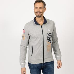 U.S. POLO ASSN. Herren Sweat-Jacke grau