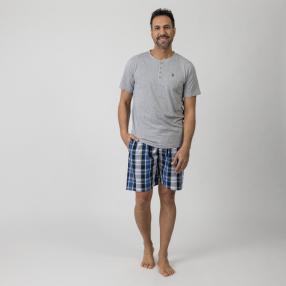 U.S. POLO ASSN. Pyjama & Short-Set grau