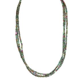 Collier 3-reihig Rubinzoisit, ca. 48+5 cm