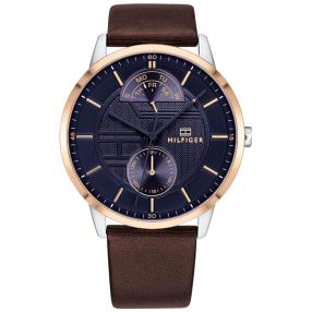 Tommy Hilfiger Herrenuhr "Hunter", Quarz, blau