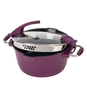 KING Multifunktionstopf Ø24cm Aubergine