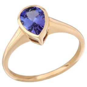 Ring 375 Gelbgold Tansanit