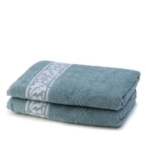 WOHNEN & GENIESSEN Duschtuch 2tlg. floral mint