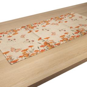 Tischläufer beige orange ca. 40x90cm