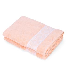 WOHNEN&GENIESSEN Duschtuch 2tlg. Ornament apricot