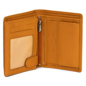 Rindleder Damenbörse orange