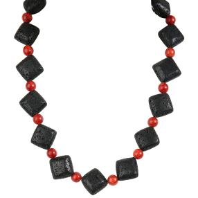 Collier Lava + Schaumkoralle